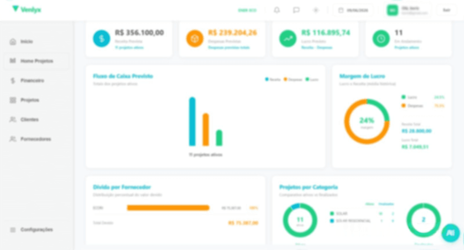 Dashboard de Projetos